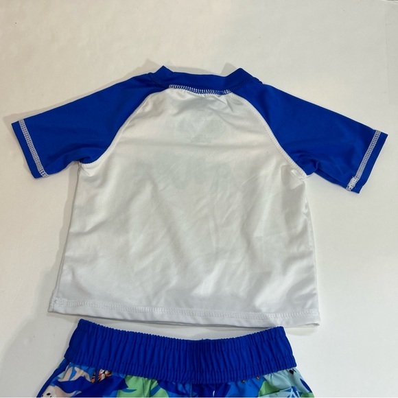 Wonder Nation Tropical Jungle Print “Be Wild” Boys Swim Suit Size 3-6 Months - Picture 5 of 10